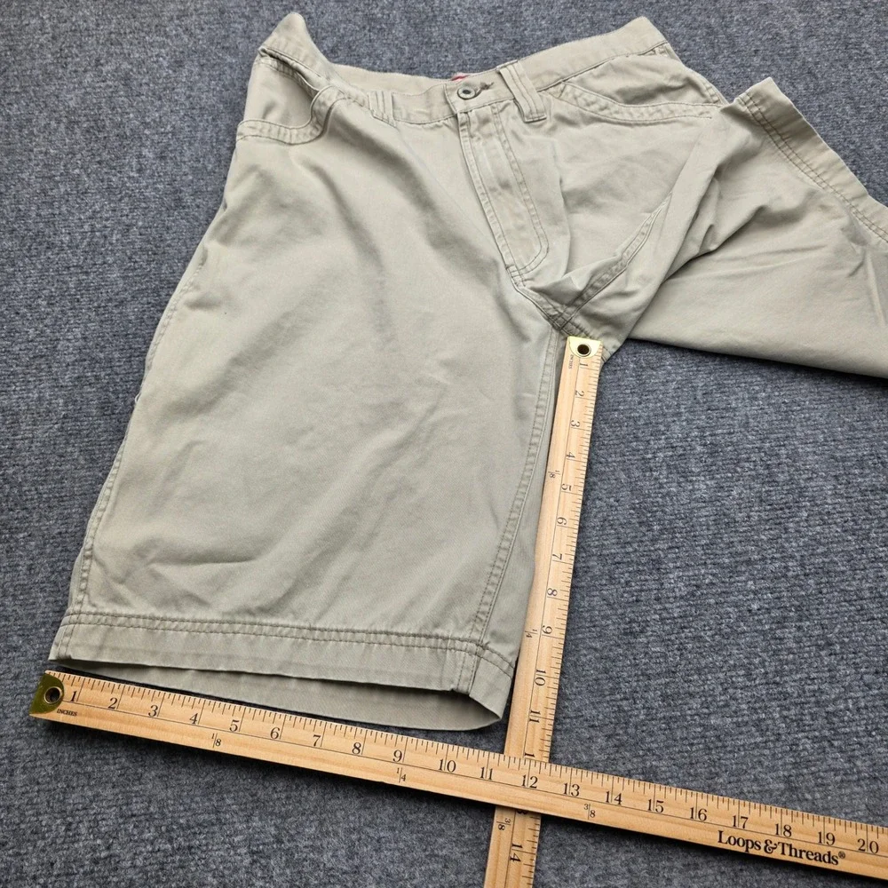 Old‎ Navy Mens Khaki Carpenter Shorts W31 Cotton Tan Utility Relaxed Fit Y2K 90s